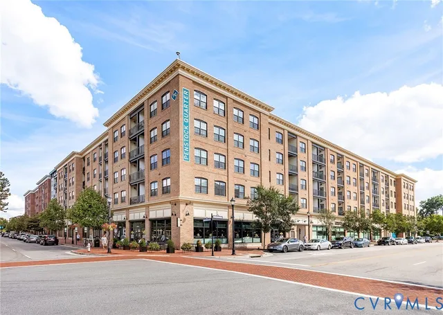 a view of tall building and a street