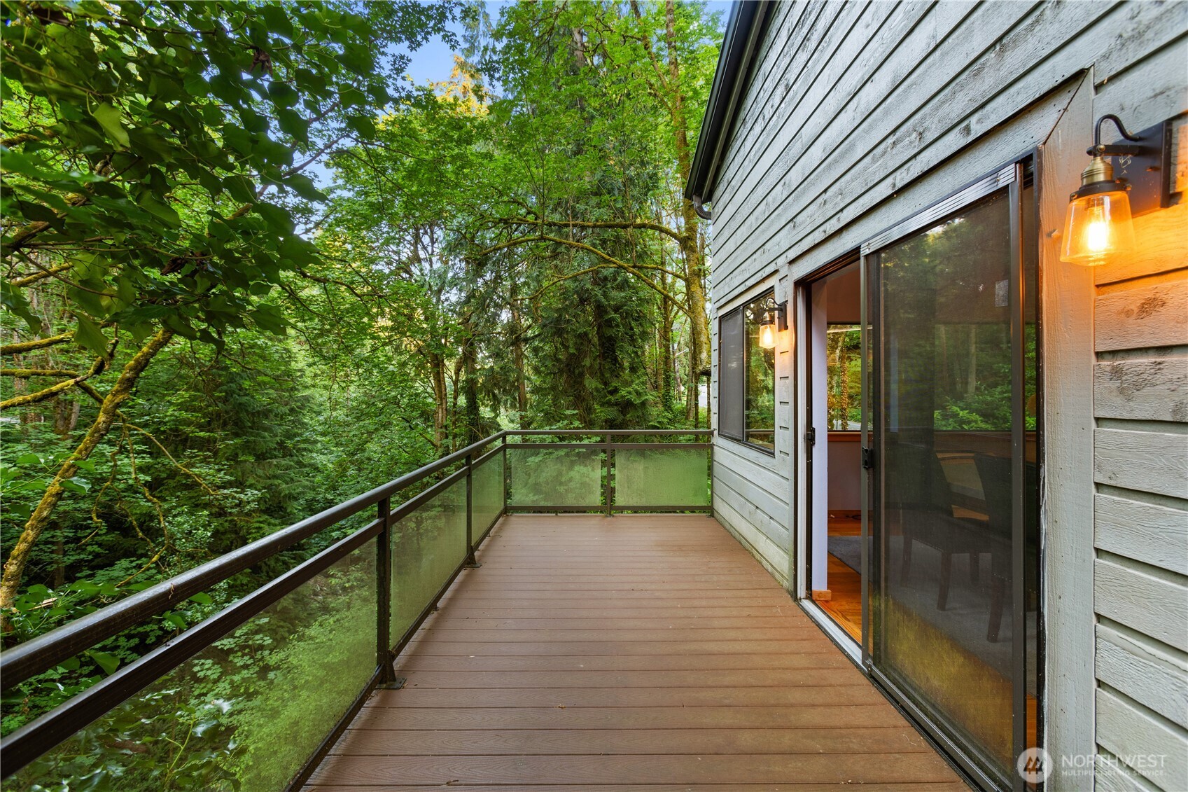 6520 East Mercer Way Mercer Island, WA 98040 - Photo 33 of 36 a view of a balcony with wooden floor