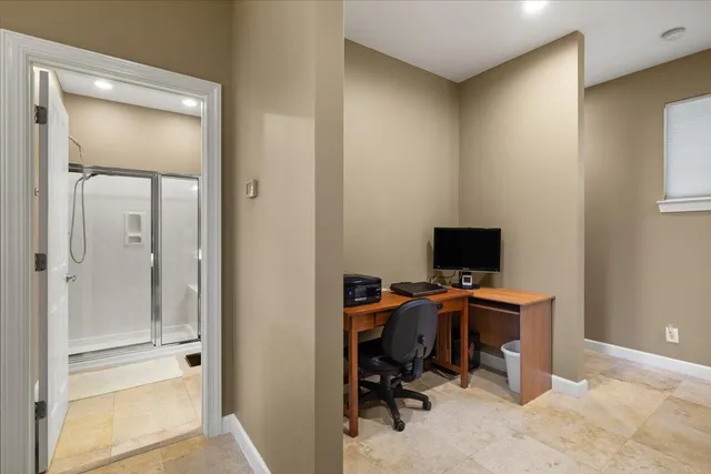 a view of a workspace with a window