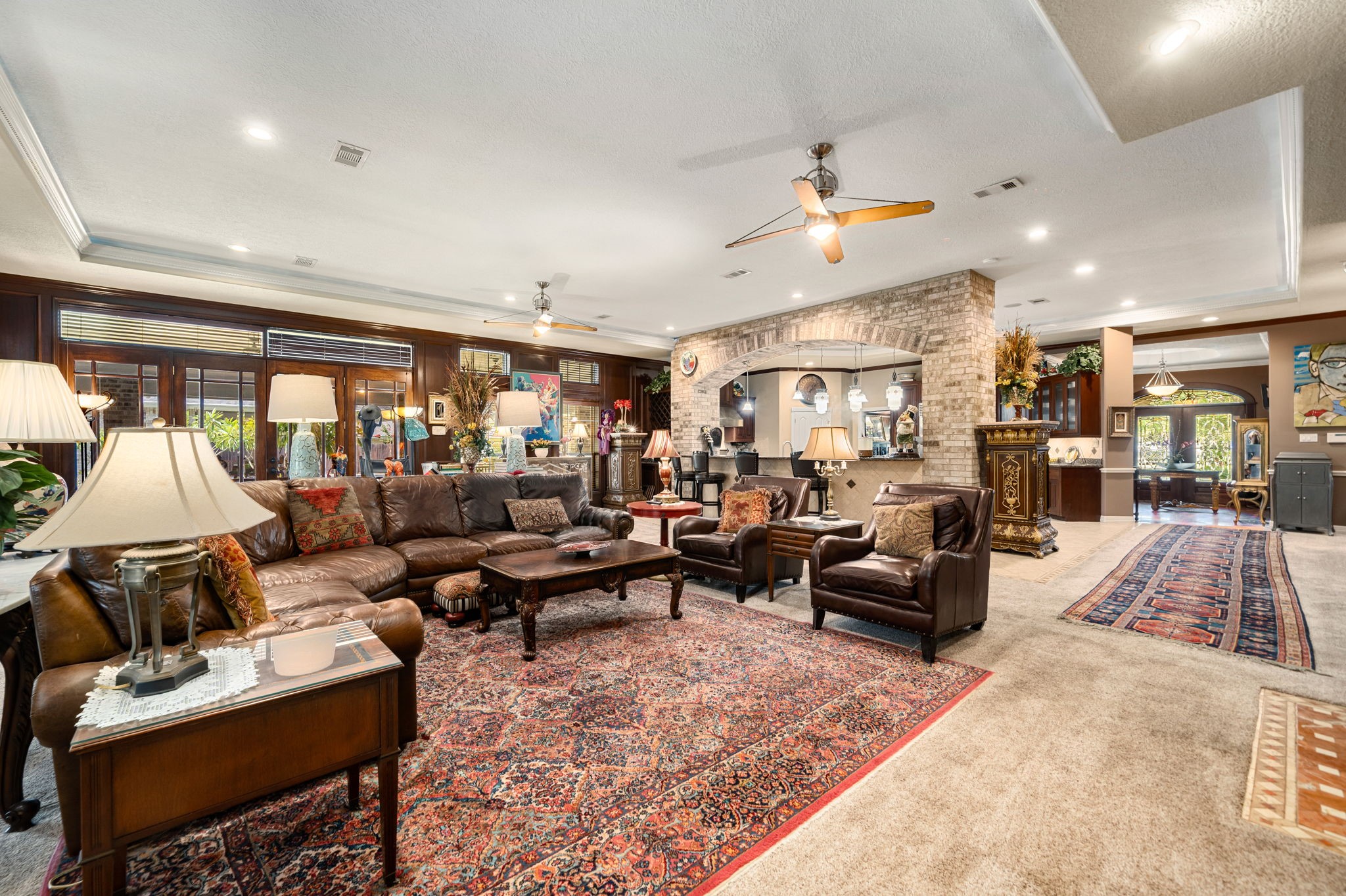 3519 Singleton Road Baytown, TX 77521 - Photo 19 of 46 a living room with furniture kitchen view and a table