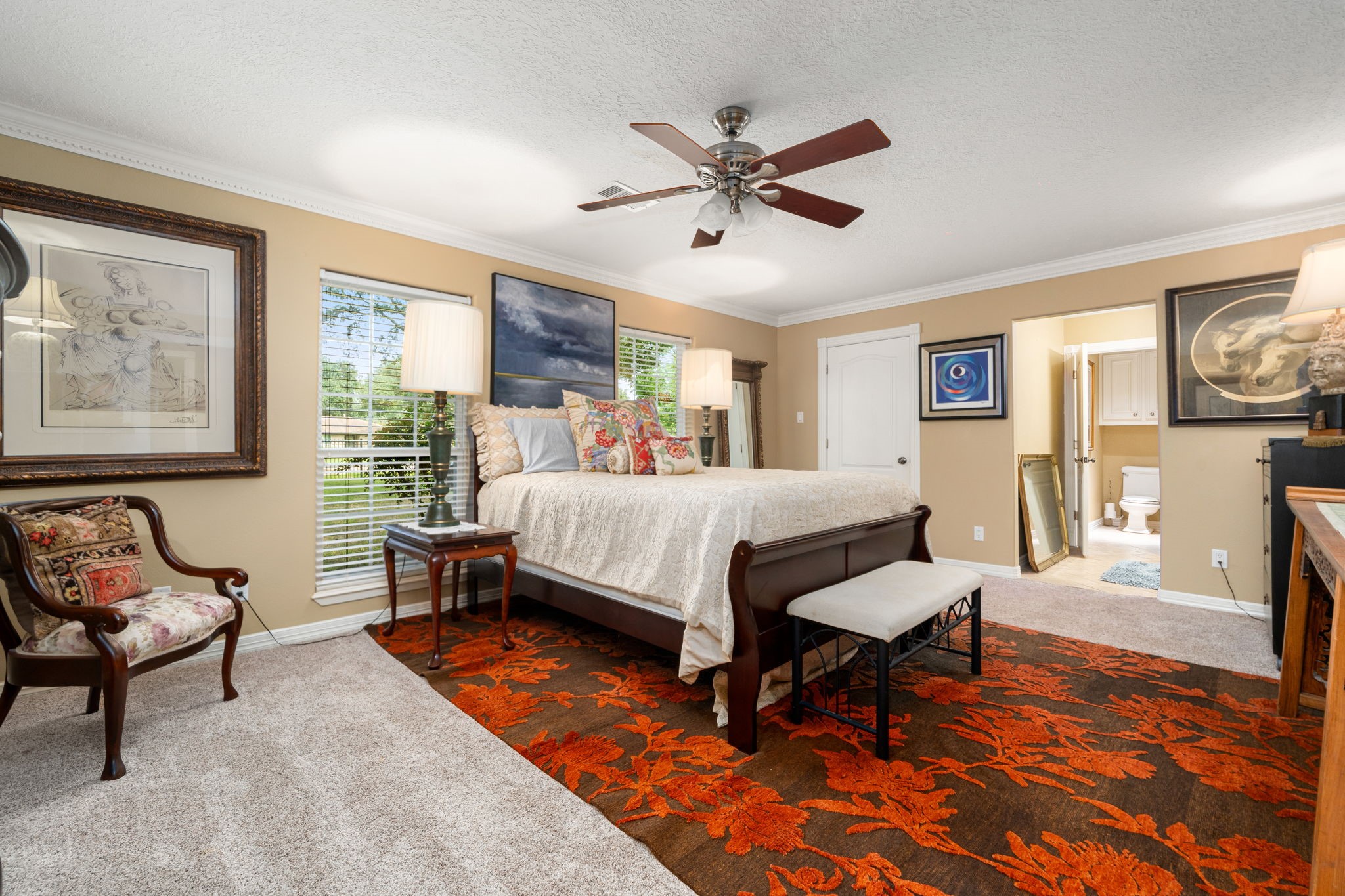 3519 Singleton Road Baytown, TX 77521 - Photo 29 of 46 a bedroom with a bed and wooden floor