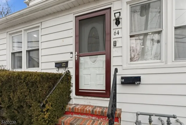 a front view of a house with a window