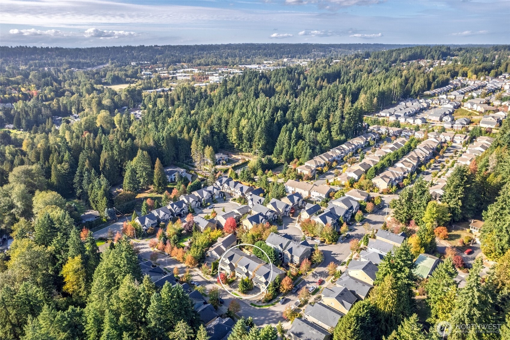 3611 232nd Street Southeast Bothell, WA 98021 - Photo 3 of 28 a view of a city with lush green forest