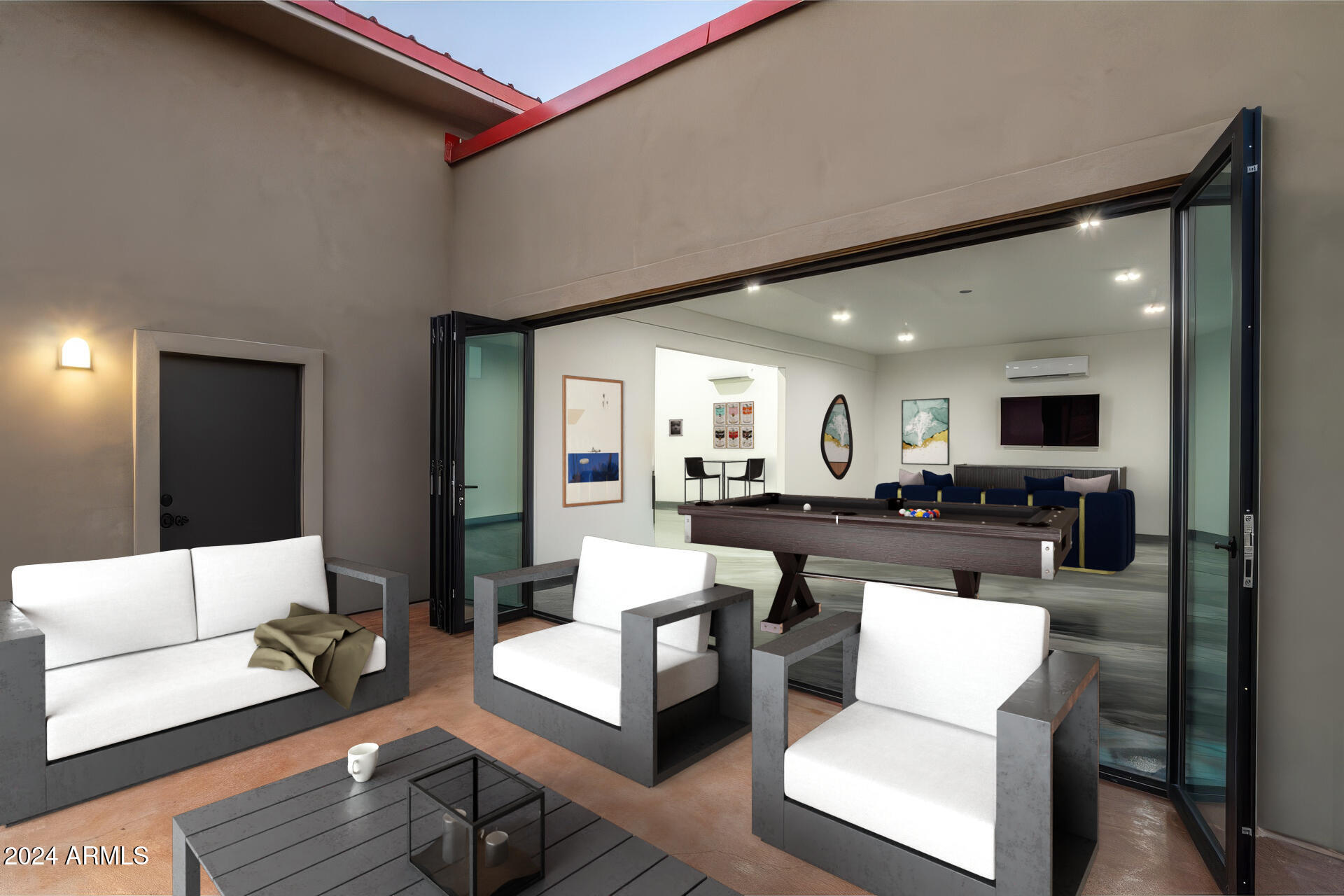 2386 East Redfield Road Gilbert, AZ 85234 - Photo 76 of 107 a living room with furniture and view of kitchen