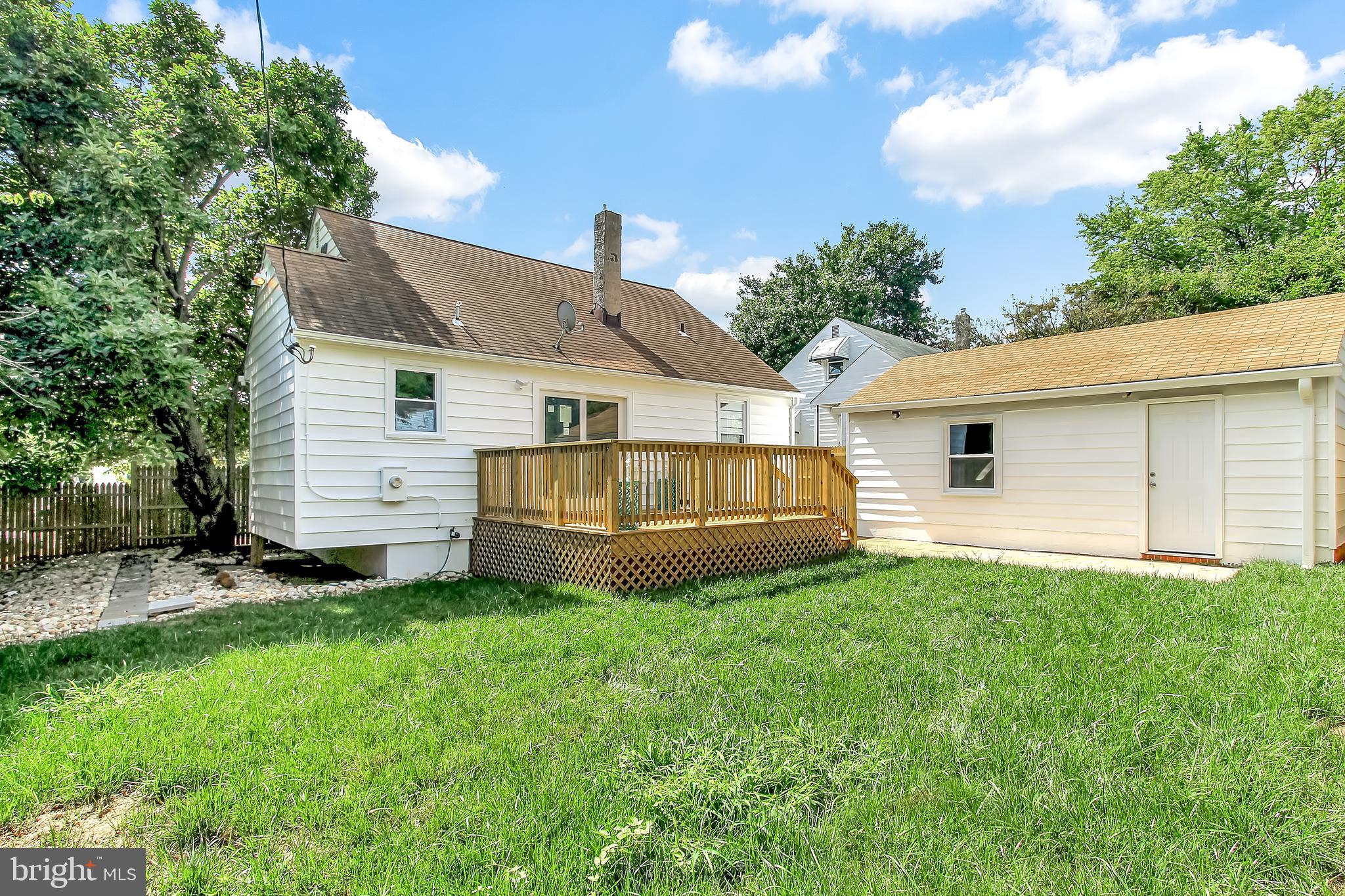 3410 Gaither Road Baltimore, MD 21244 - Photo 23 of 25 Rear Yard Deck and Gararge