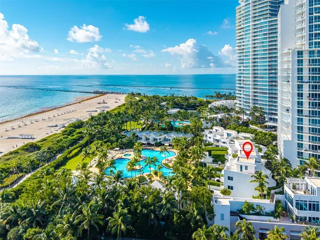 a city view with tall buildings