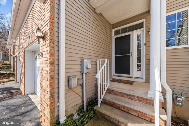a view of front door of house