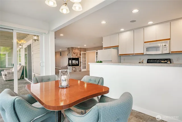 an outdoor space with patio