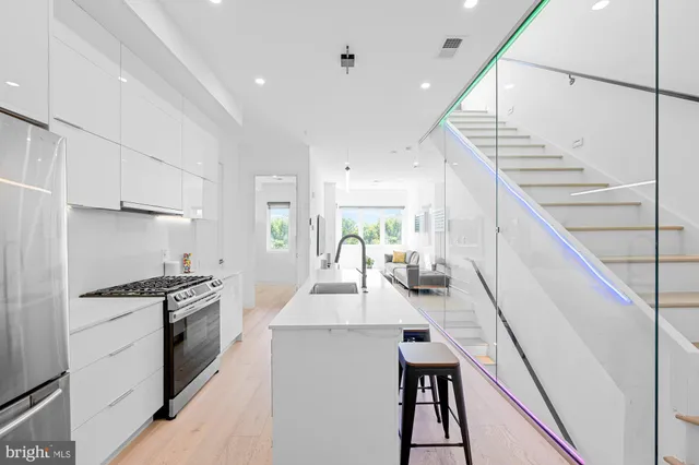 a view of a balcony with chairs