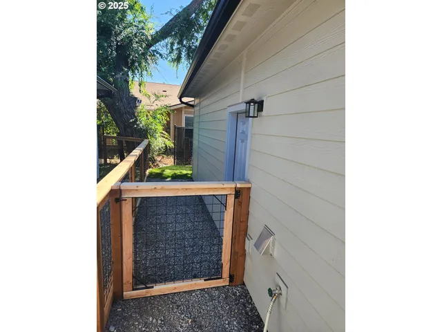 a view of a backyard