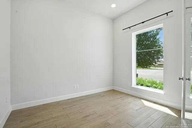 an empty room with a window