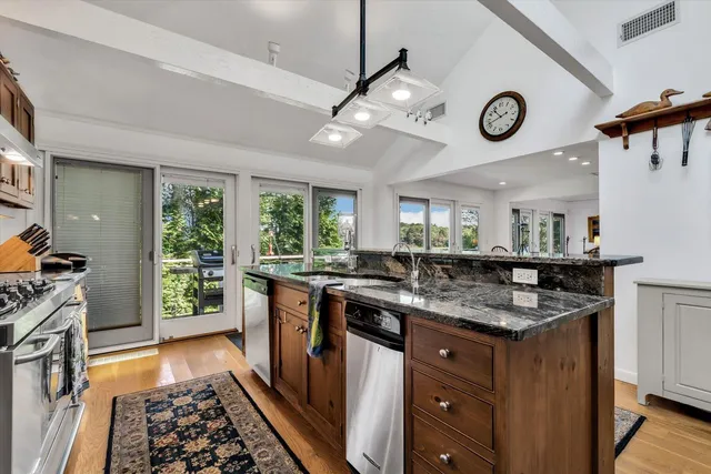 a bedroom with a bed and a closet