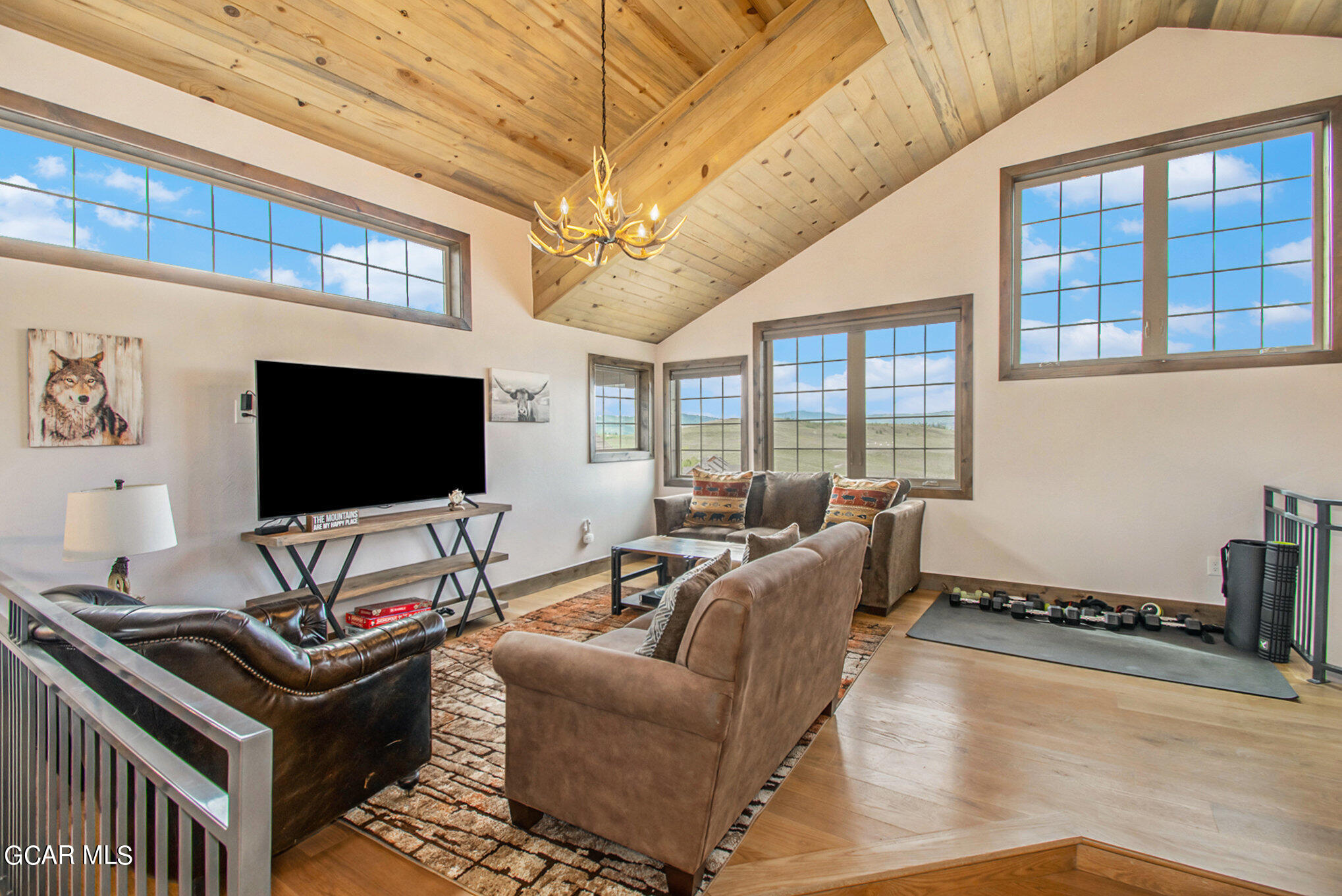 609 Lower Ranch View Drive Granby, CO 80446 - Photo 23 of 54 a living room with furniture and a flat screen tv