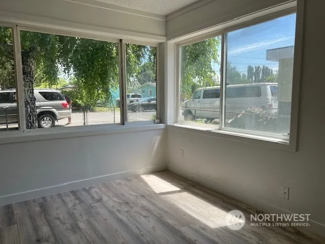 a view of a window in a room