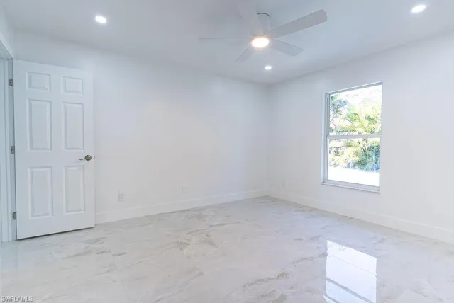 an empty room with a window