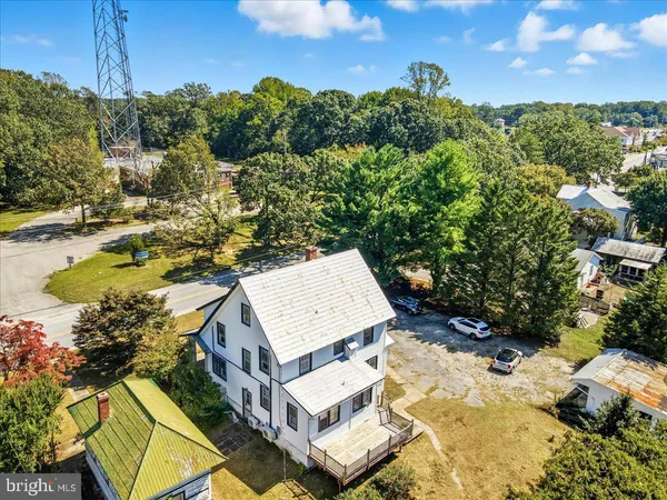 an aerial view of house