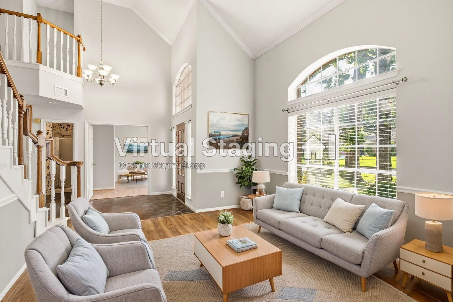 323 Magic Oaks Court Spring, TX 77388 - Photo 6 of 49 Virtually staged as a sitting area. Could also be used as a dining room or home office overlooking the front yard with amazing established trees.