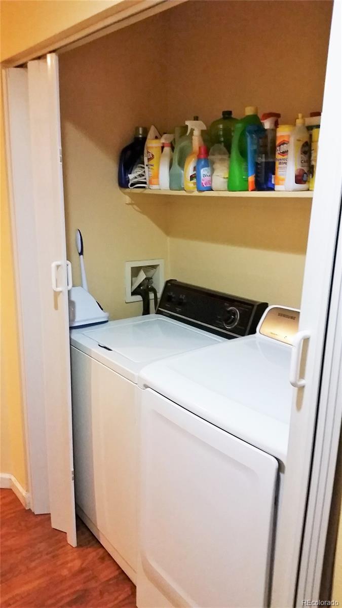1910 South Decatur Street, Unit C Denver, CO 80219 - Photo 10 of 15 a utility room with dryer and washer
