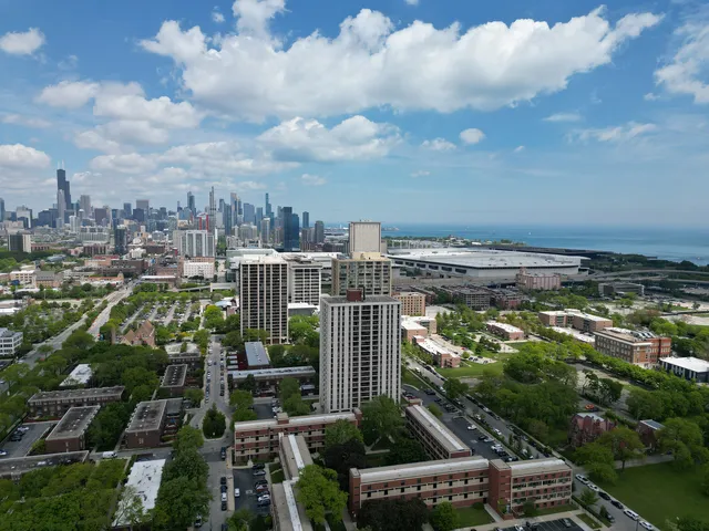 an aerial view of city
