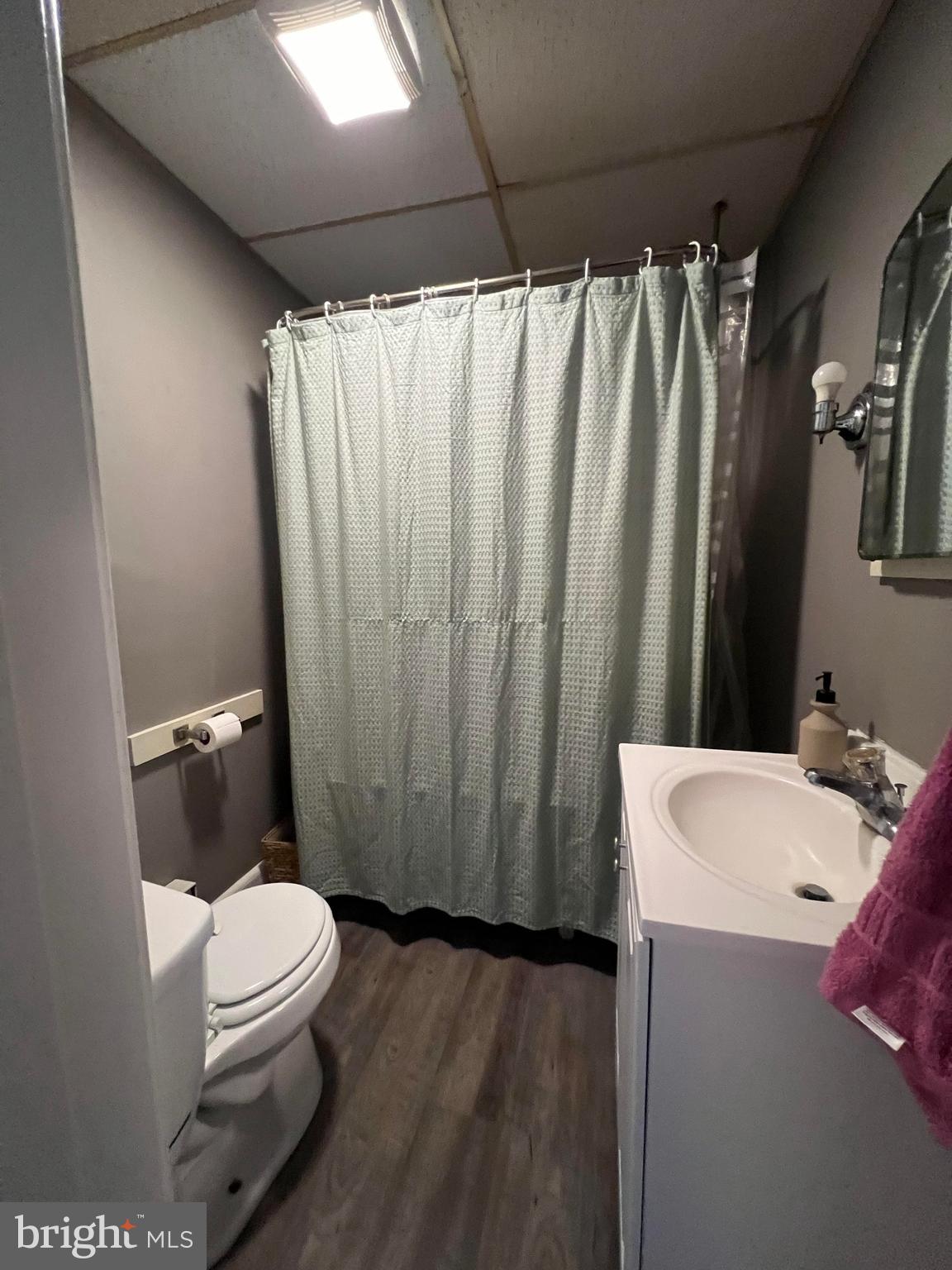 155 North Hanover Street Carlisle, PA 17013 - Photo 15 of 16 a bathroom with a sink a toilet a tub and shower curtain