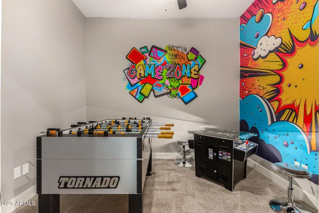 a view of a swimming pool with a yard