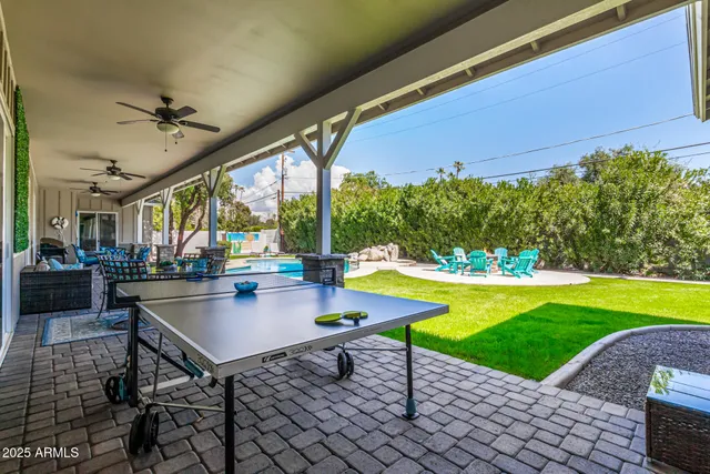 a view of outdoor space yard swimming pool and patio