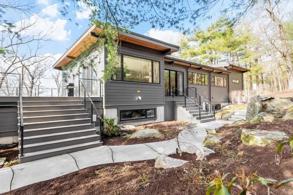 a view of a house with a patio