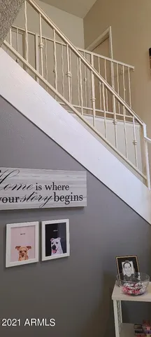 a close view of a sink and a refrigerator