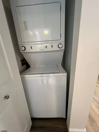 a close view of washer and dryer
