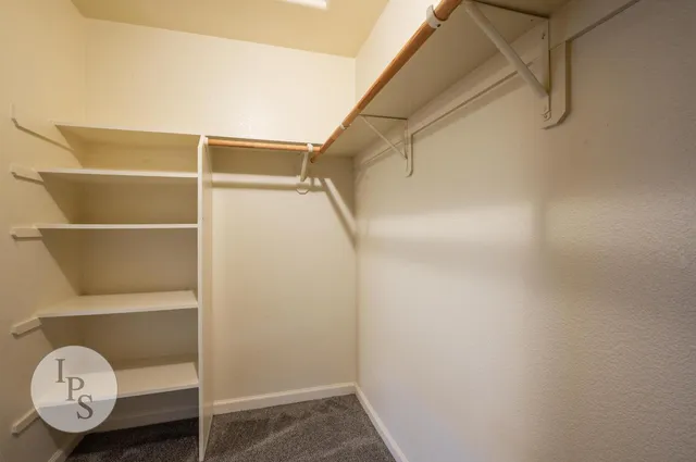 a view of garage and utility room