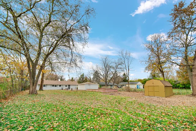 a view of open space with green space