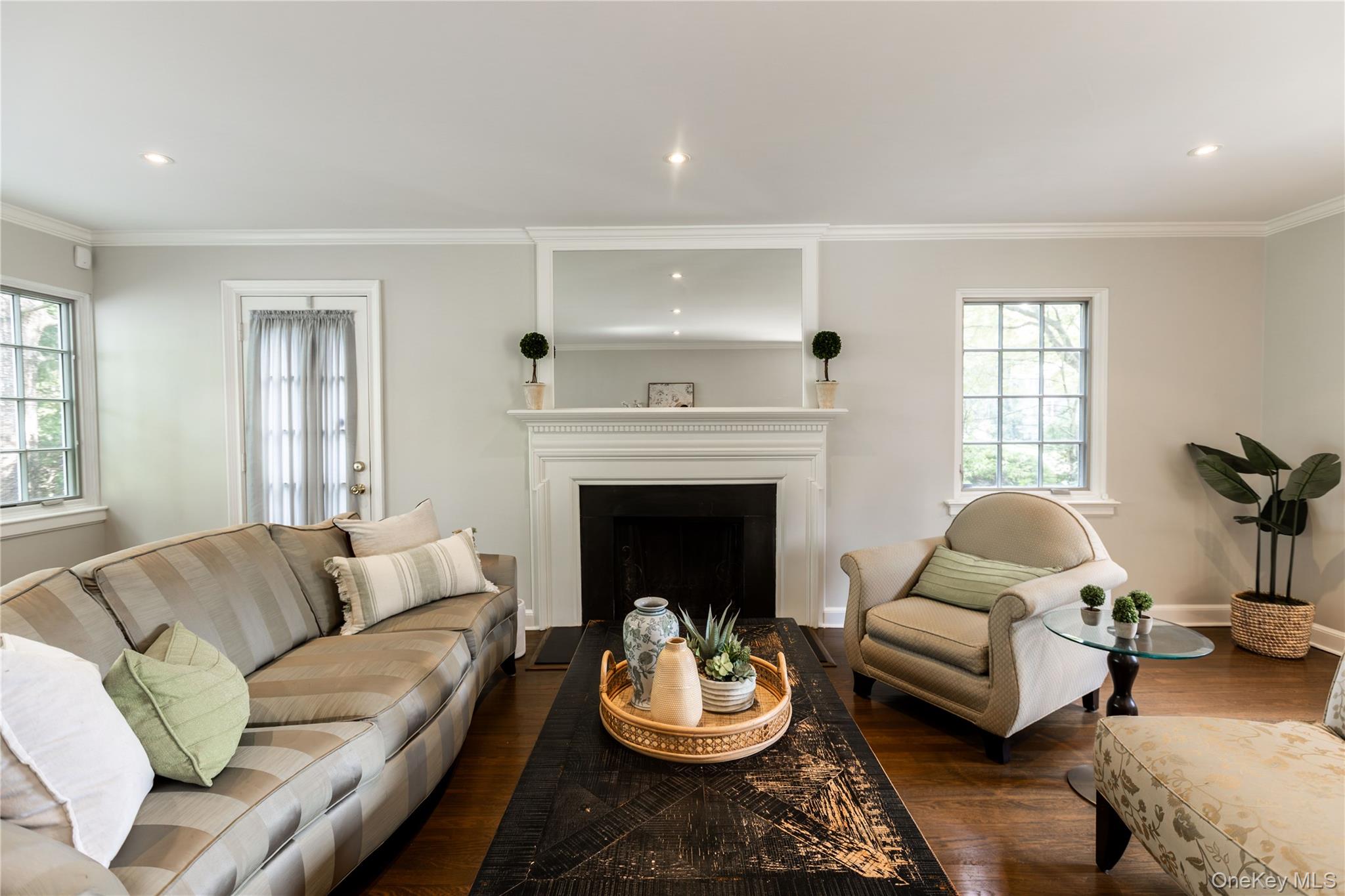20 Mill Spring Road Manhasset, NY 11030 - Photo 3 of 17 a living room with furniture and a fireplace