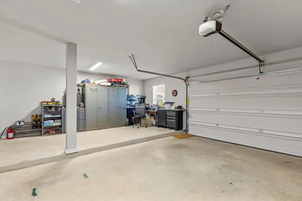 a view of a garage