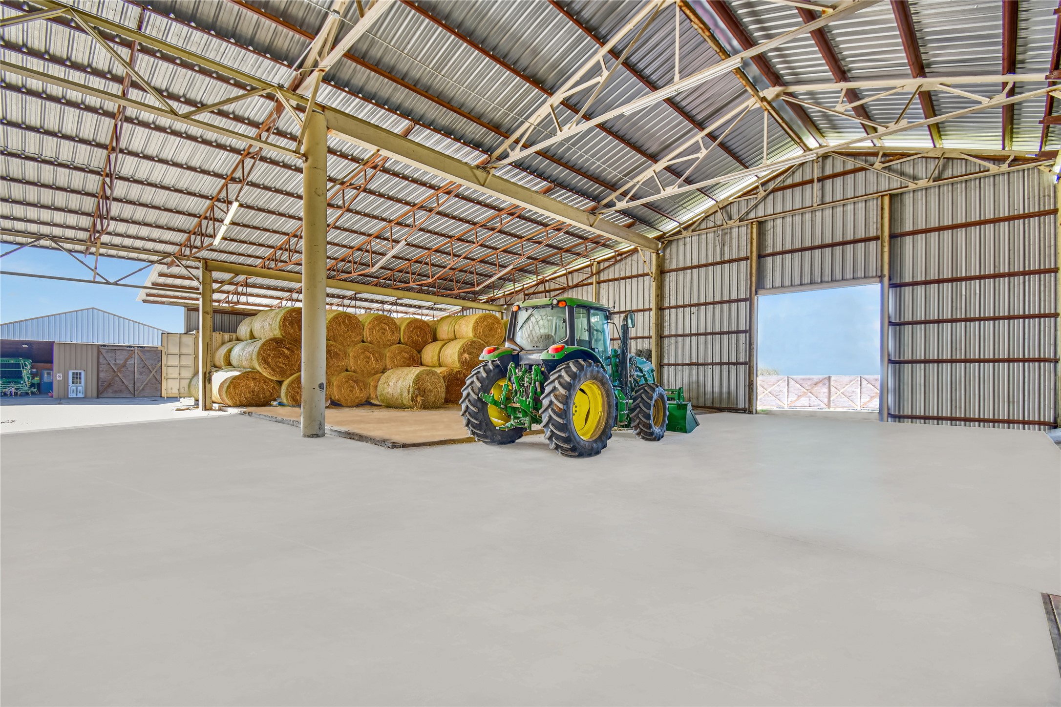 9950 Palestine Road Brenham, TX 77833 - Photo 6 of 49 The 32,000+ SF feed manufacturing, storage, and distribution facility was created to support a sizeable operation. Features include an office, multiple sections of custom conveyor systems & custom hoppers providing maximum output of your commercial grade grinders, and a ceiling-mounted trough allowing for the option to route your product into a truck, dump into a tractor-trailer, or send it to a separate mixer.
