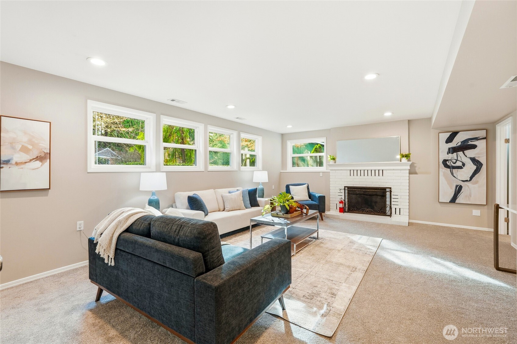 4822 Fowler Avenue Everett, WA 98203 - Photo 25 of 40 a living room with furniture and a fireplace