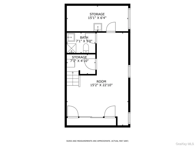 a picture of a bench in front of a door