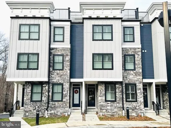 a front view of a building with street