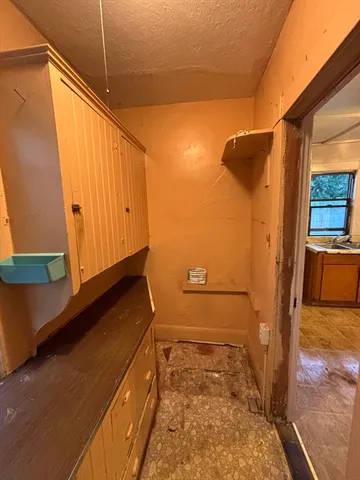 a bathroom with a tub