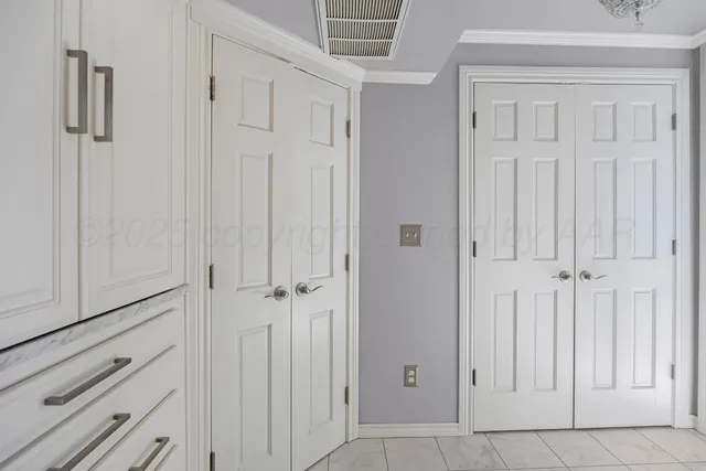 a view of a closet area