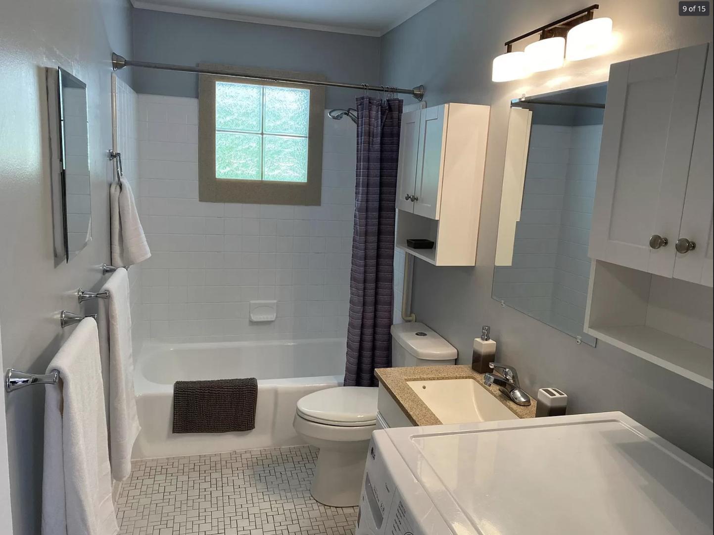 1416 Old Lystra Road, Unit 2 Chapel Hill, NC 27517 - Photo 9 of 12 a bathroom with a sink toilet and shower