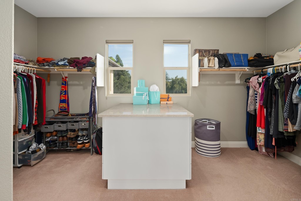 698 Normandy Road Encinitas, CA 92024 - Photo 25 of 35 a view of walk in closet with clothes and shoes