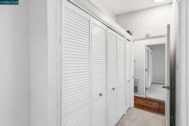 a view of a hallway with a elevator