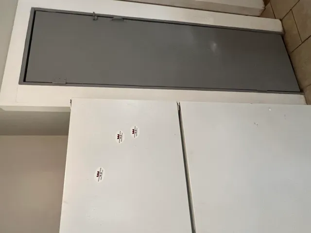 an empty room with closet