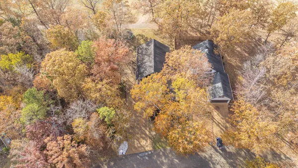 a backyard of a building