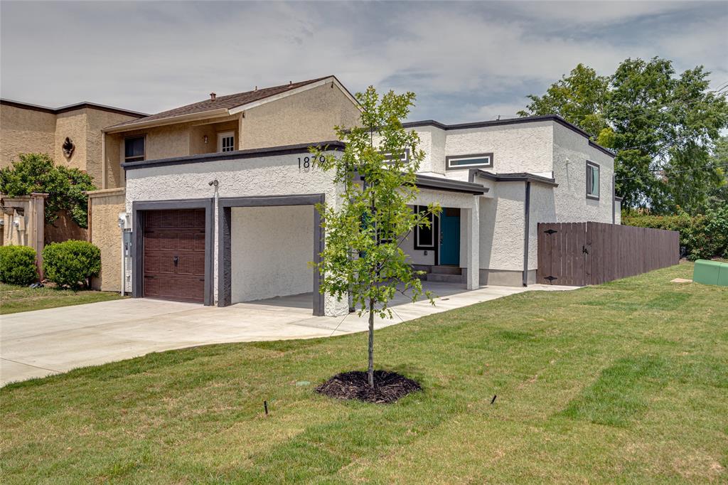 a house view with a garden space