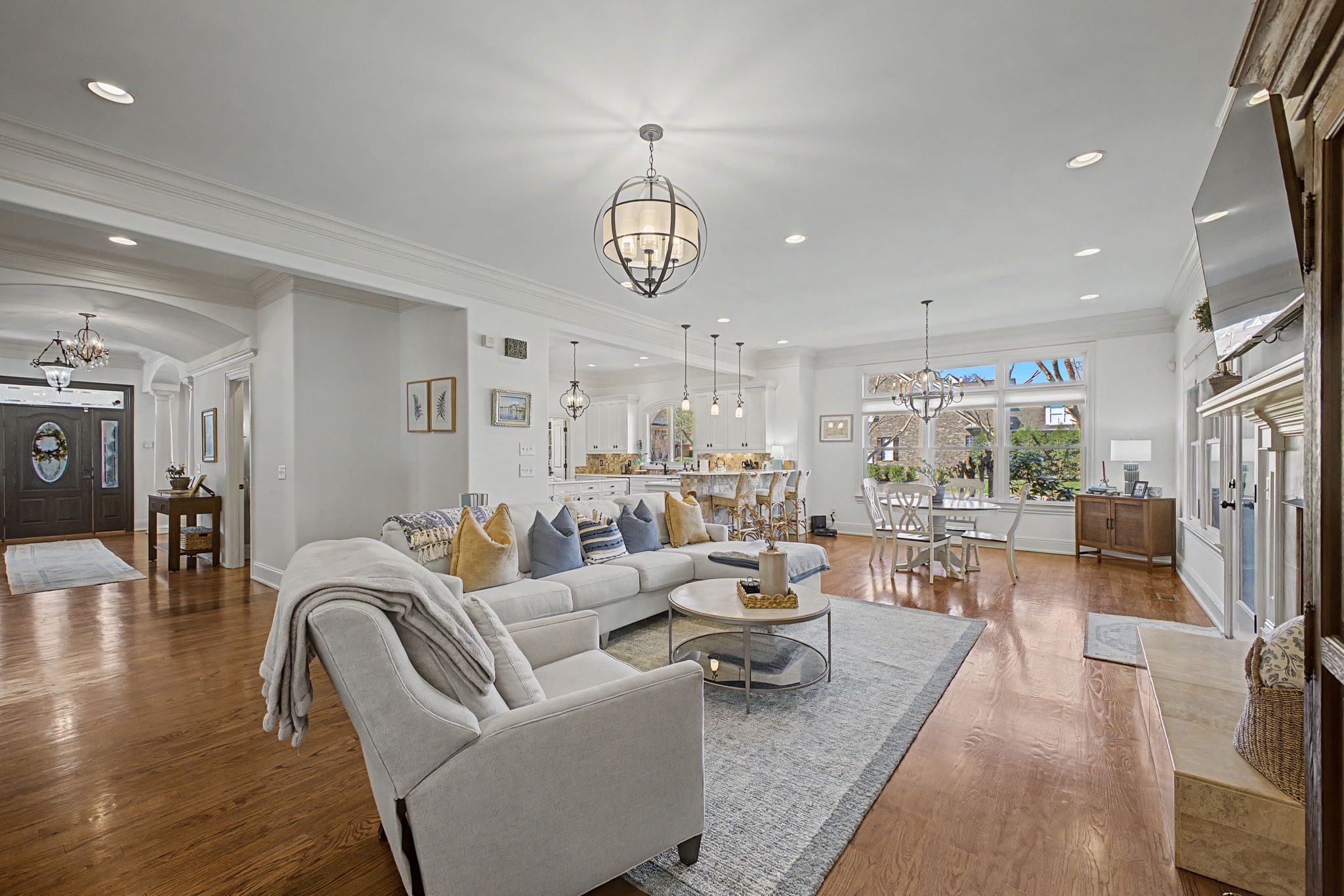 626 Band Drive Franklin, TN 37064 - Photo 13 of 53 a living room with fireplace furniture and a large window