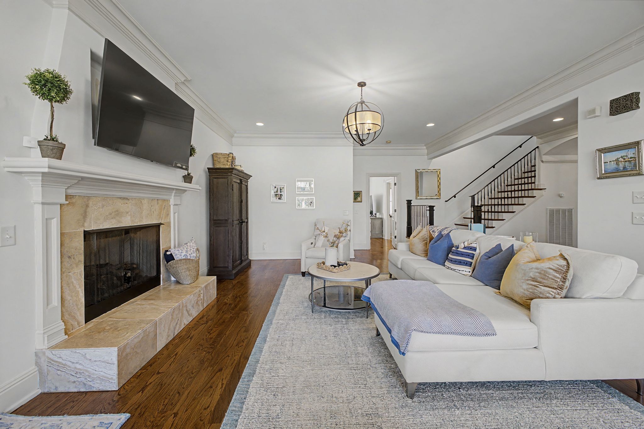 626 Band Drive Franklin, TN 37064 - Photo 14 of 53 a living room with furniture fireplace and flat screen tv