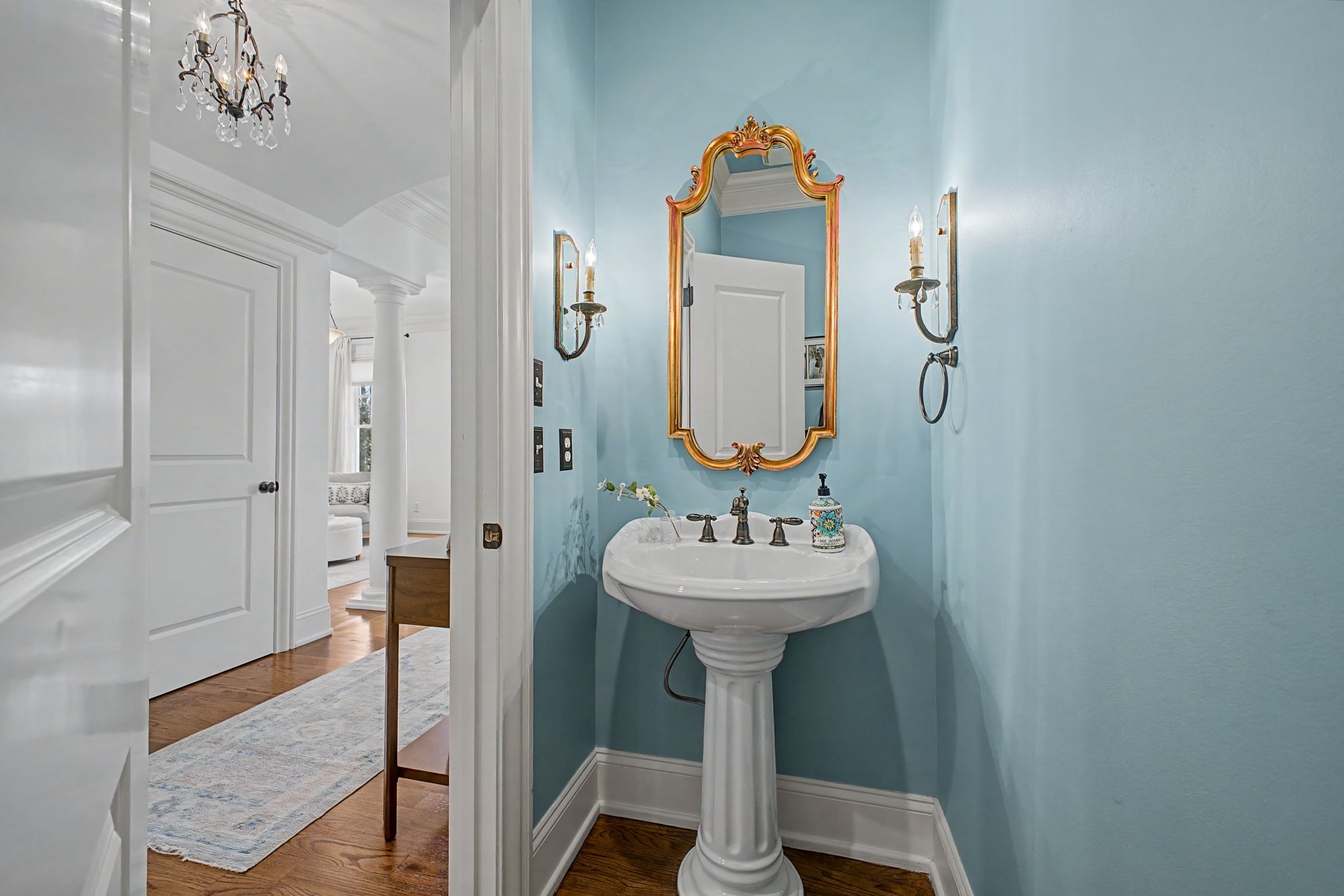 626 Band Drive Franklin, TN 37064 - Photo 31 of 53 a bathroom with a sink a mirror and shower