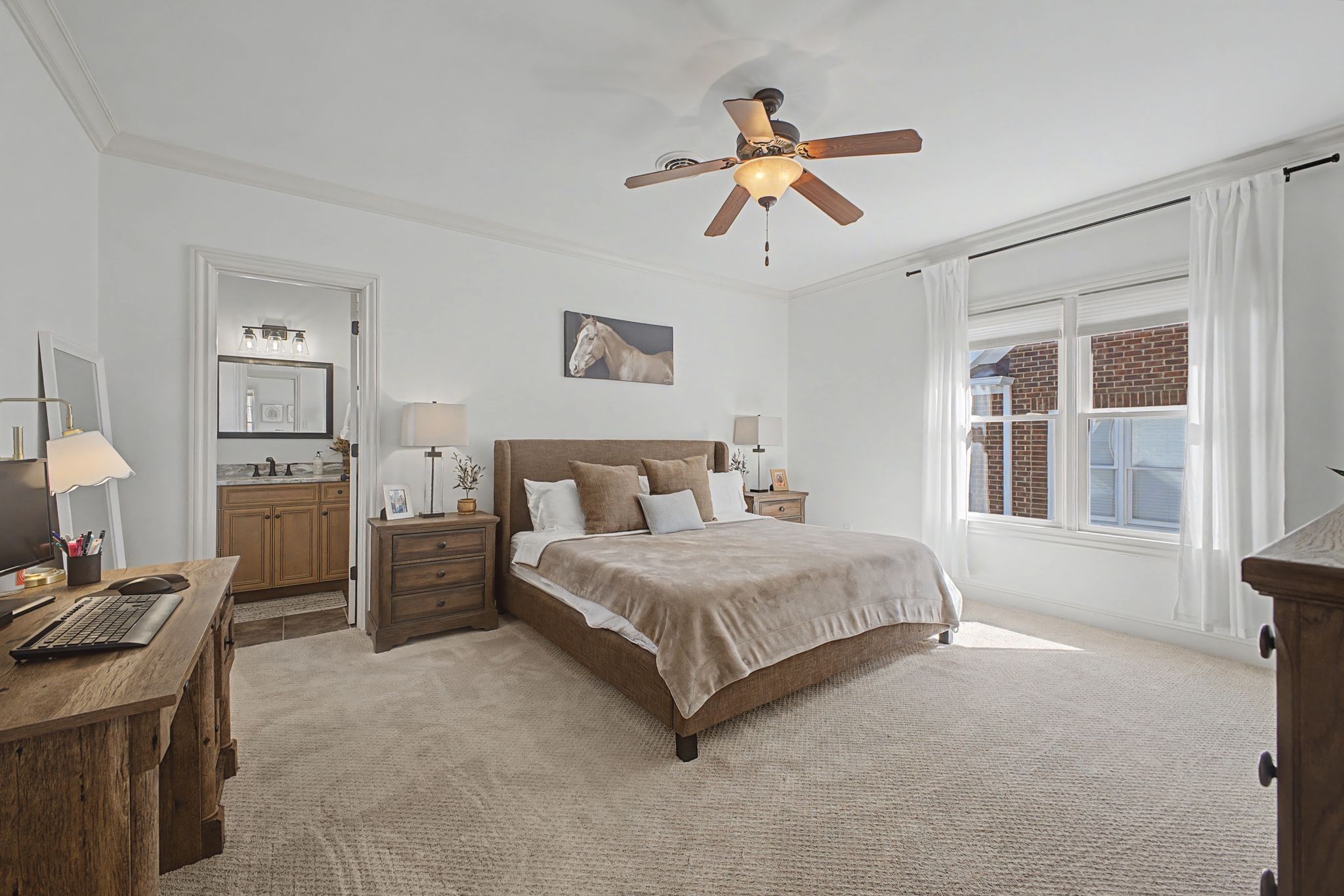 626 Band Drive Franklin, TN 37064 - Photo 37 of 53 a spacious bedroom with a bed and a chandelier