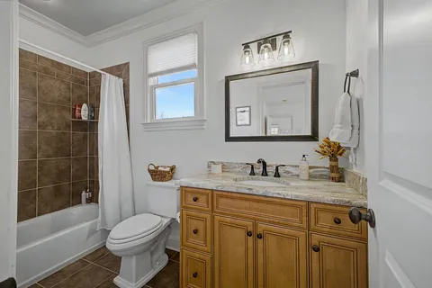 a bath tub sitting next to a bathroom